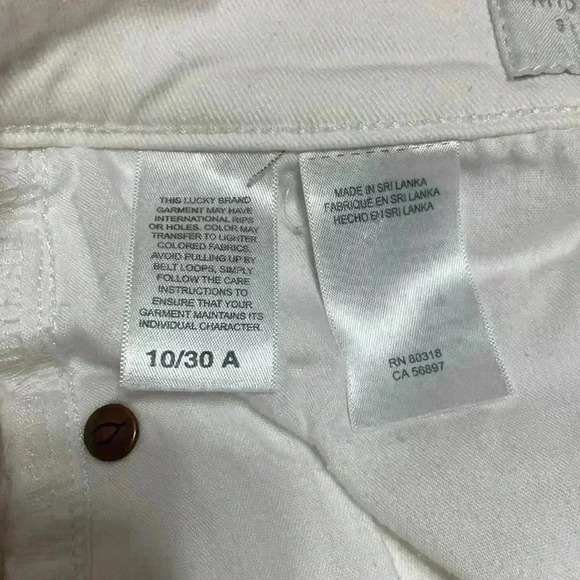 Lucky Brand White Ava Mid Rise Skinny Woman’s Distressed Ankle Jeans Size 10/30. - Picture 12 of 15